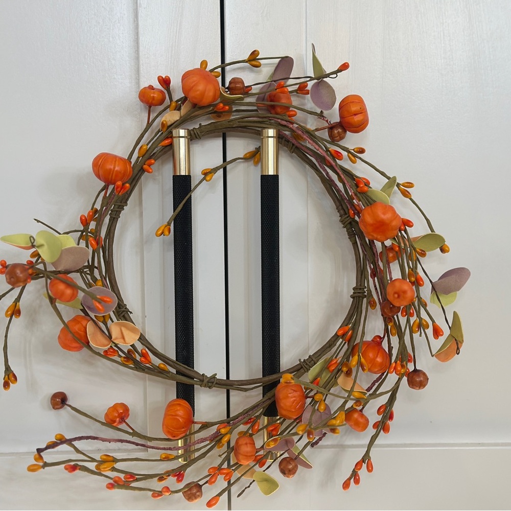 Vibrant Orange Harvest Wreath